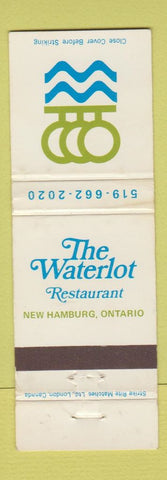 Matchbook Cover - Waterlot Restaurant New Hamburg ON WORN