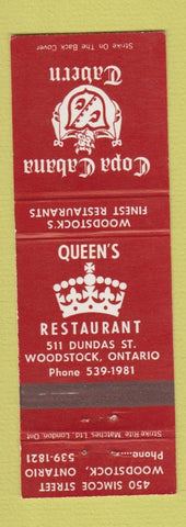 Matchbook Cover - Copa Cabana Tavern Woodstock ON