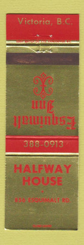 Matchbook Cover - Halfway House Victoria BC Esquinalt Inn WEAR