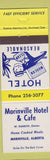 Matchbook Cover - Morinville Hotel Cafe AB