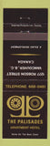 Matchbook Cover - Palisades Apartment Hotel Vancouver BC
