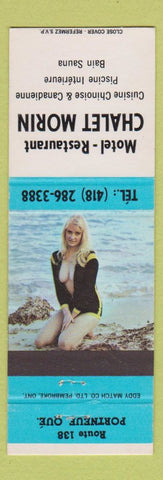 Matchbook Cover - Motel Restaurant Chalet Morin Portneuf QC pinup