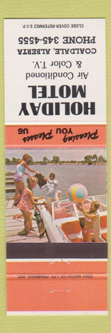 Matchbook Cover - Holiday Motel Coaldale AB boat scene