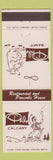 Matchbook Cover - Phil's Banff Calgary AB cowboy