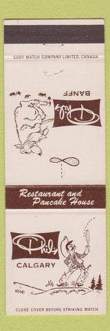 Matchbook Cover - Phil's Banff Calgary AB cowboy