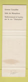 Matchbook Cover - Restaurant Le Louvre St Jean QC
