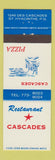 Matchbook Cover - Restaurant Cascades St Hyacinthe QC Pizza