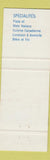 Matchbook Cover - Restaurant Cascades St Hyacinthe QC Pizza