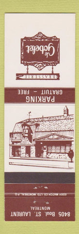 Matchbook Cover - Le Gobelet Brasserie Montreal QC restaurant