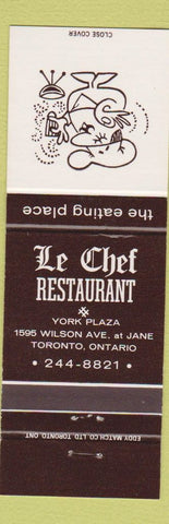 Matchbook Cover - Le Chef Restaurant Toronto ON