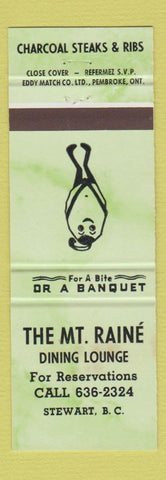 Matchbook Cover - Mount Raine Restaurant Stewart BC