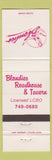Matchbook Cover - Blondie's Restaurant Tavern girlie