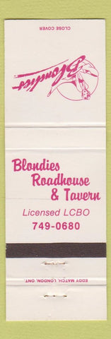 Matchbook Cover - Blondie's Restaurant Tavern girlie