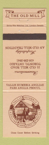 Matchbook Cover - The Old Mill Toronto ON