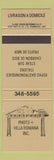 Matchbook Cover - Photo Villa Romana QC