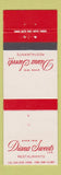 Matchbook Cover - Diana Sweets Restaurants Toronto ON