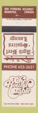 Matchbook Cover - The Round Table Winnipeg MB