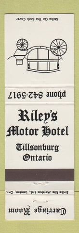 Matchbook Cover - Riley's Motor Hotel Tillsonburg ON