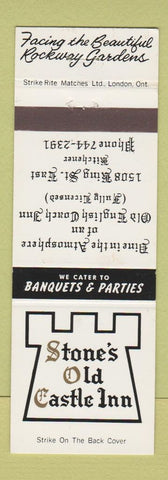 Matchbook Cover - Stone's Old Castle Kitchener ON