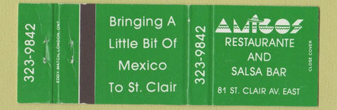 Matchbook Cover - Amigos Restaurante Mexican Full Length