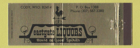 Matchbook Cover - Eastgate Liquors Cody WY Full Length