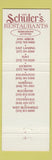 Matchbook Cover - Win Schuler's Ann Arbor Flint Jackson Rochester Kalamazoo MI
