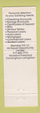 Matchbook Cover - Peoples 1st National Bank Hazleton PA Full Length
