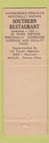 Matchbook Cover - Southern Restaurant Waynesboro VA Full Length