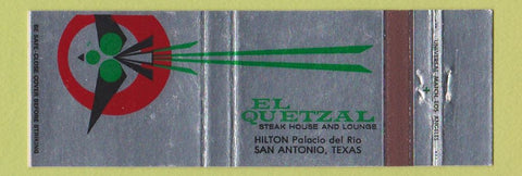 Matchbook Cover - El Quetzal Steak House San Antonio TX