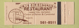Matchbook Cover - Smokehouse Restaurant Hamilton ON Full Length