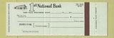 Matchbook Cover - 1st National Bank Park Falls WI Full Length