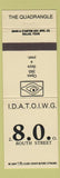 Matchbook Cover - 2.8.0.0 Routh Street Dallas TX