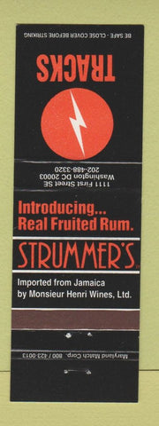 Matchbook Cover - Tracks Washington DC Fruited Rum Strummer's