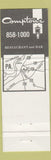 Matchbook Cover - Compton's Restaurant Bar Haddon NJ