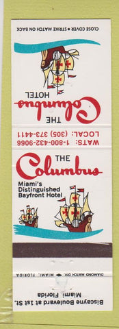 Matchbook Cover - Columbus Hotel Miami FL