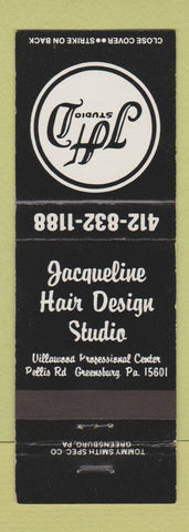 Matchbook Cover - Jacqueline Hair Design Studio Greensburg PA