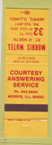 Matchbook Cover - Morris Motel Morris IL