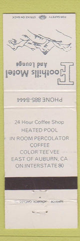 Matchbook Cover - Foothills Motel Lounge Auburn CA WEAR