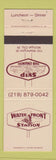 Matchbook Cover - Water Front Station Michigan City IN