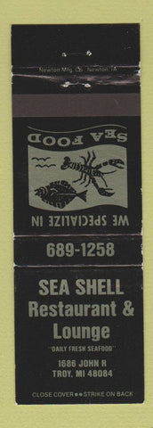 Matchbook Cover - Sea Shell Restaurant Lounge Troy MI