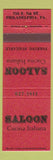 Matchbook Cover - Saloon Cucina Italiana Philadelphia PA