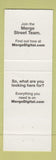 Matchbook Cover - Merge Digital Street Team WEAR