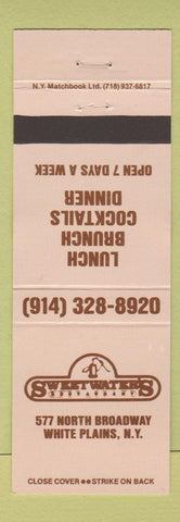 Matchbook Cover - Sweetwater's Restaurant White Plains NY