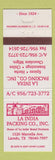 Matchbook Cover - La India Packing Company Laredo TX