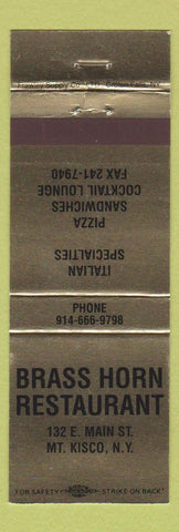 Matchbook Cover - Brass Horn Restaurant Mount Kisco NY Pizza