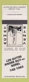 Matchbook Cover - Les Autos Andre Guy Sorel QC