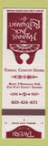 Matchbook Cover - Hannah Jack Restaurant Merrimack NH