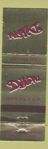Matchbook Cover - Deja Vu Pompano Beach FL WEAR