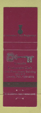 Matchbook Cover - Lincoln University Club Lincoln NE