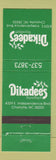 Matchbook Cover - Dikadee's Front Porch Charlotte NC